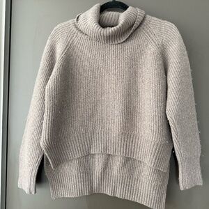 Aritzia Brown Chunky Knit Turtle Neck Sweater